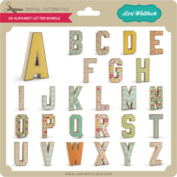 Download 3 D Alphabet Bundle Lori Whitlock S Svg Shop