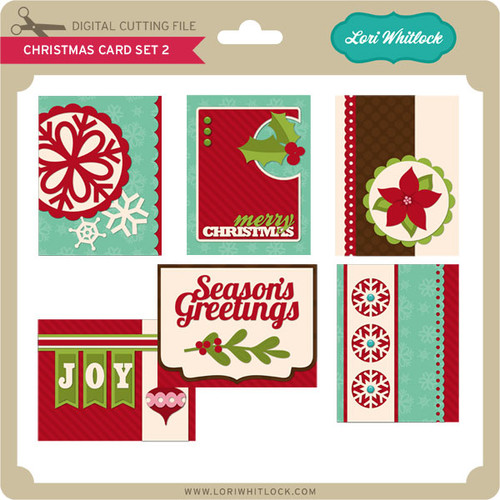 Download Christmas Card Set 2 - Lori Whitlock's SVG Shop