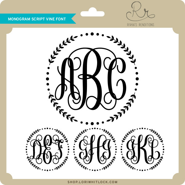 Download Monogram Script Vine Font Lori Whitlock S Svg Shop