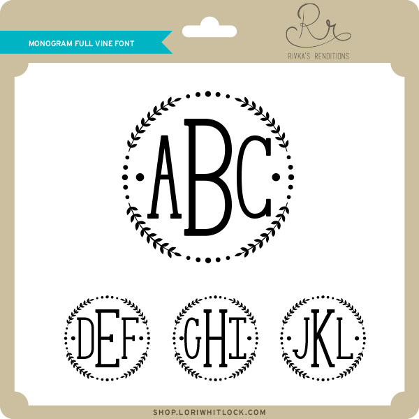 Download Monogram Full Vine Font Lori Whitlock S Svg Shop