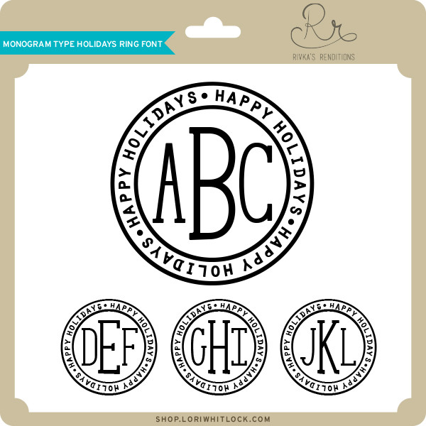 Download Monogram Type Holiday Ring Font