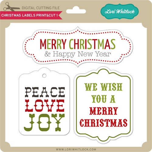 Christmas Labels Print&Cut 1 - Lori Whitlock's SVG Shop