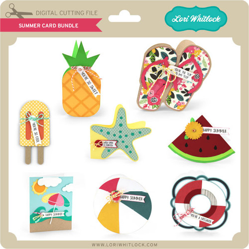 Download Summer Card Bundle - Lori Whitlock's SVG Shop