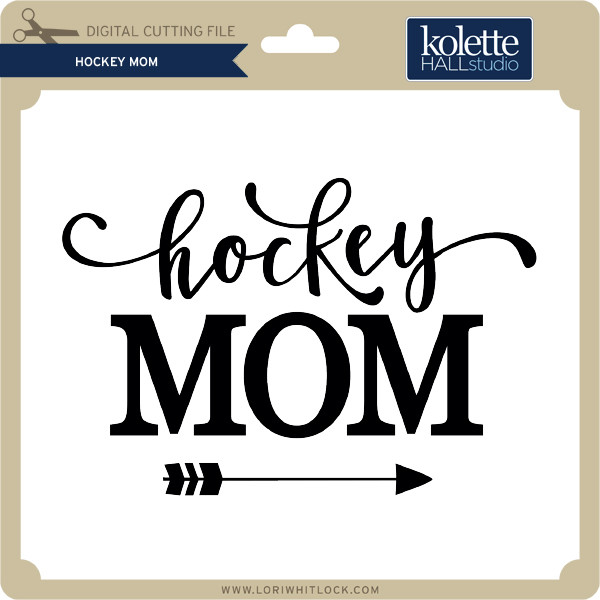 Hockey Mom 2 Color Embroidery Machine Applique Design by 