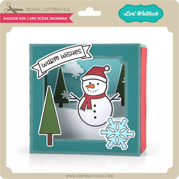 Download Shadow Box Card Scene Snowman Lori Whitlock S Svg Shop