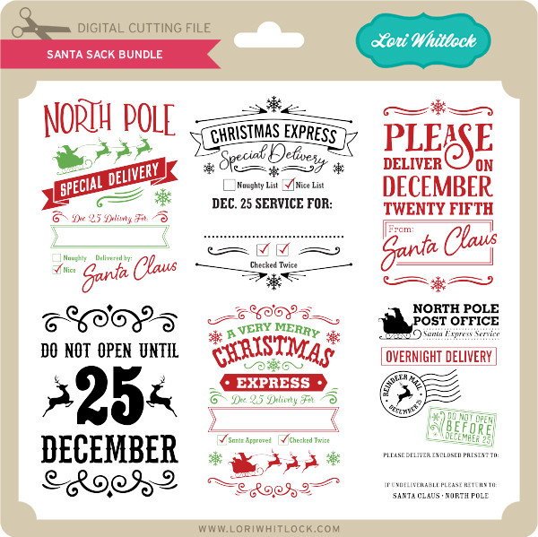Download Santa Sack Bundle Lori Whitlock S Svg Shop