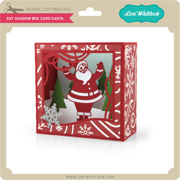 Download 5x7 Shadow Box Card Santa Lori Whitlock S Svg Shop PSD Mockup Templates