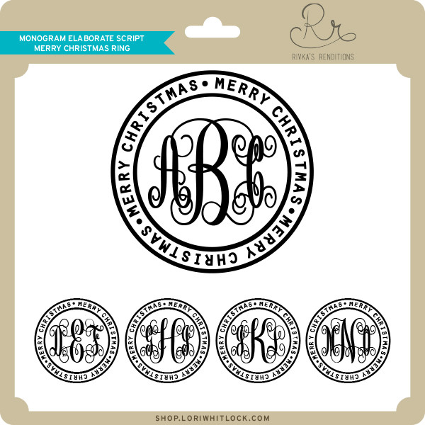 Download Monogram Elaborate Script Merry Christmas Ring Lori Whitlock S Svg Shop