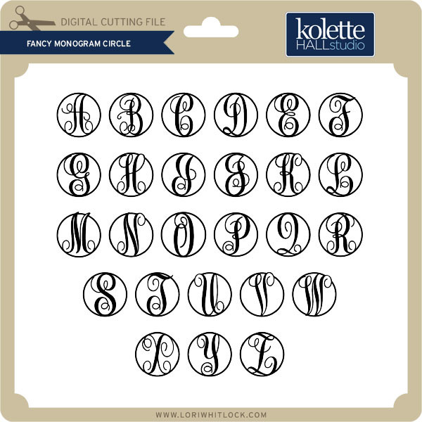 Download Fancy Monogram Circle Lori Whitlock S Svg Shop