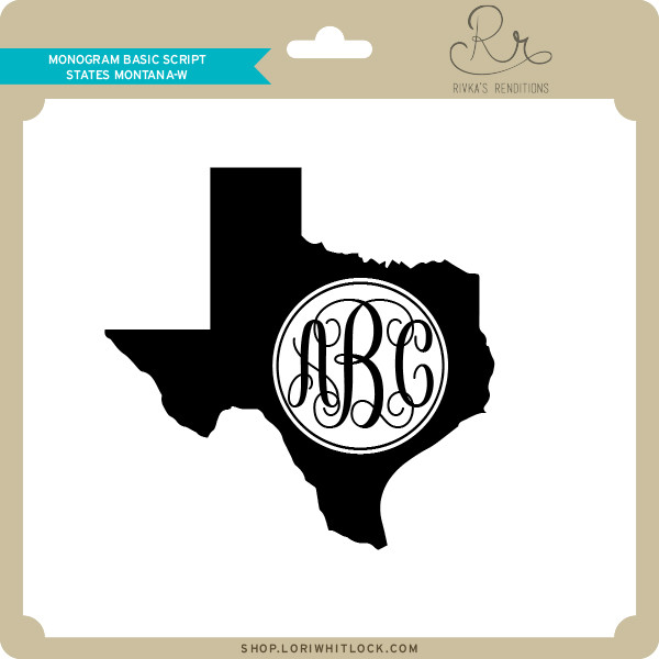 Download Monogram Basic Script States Montana W Lori Whitlock S Svg Shop