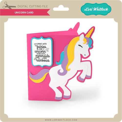 Download Unicorn Card - Lori Whitlock's SVG Shop