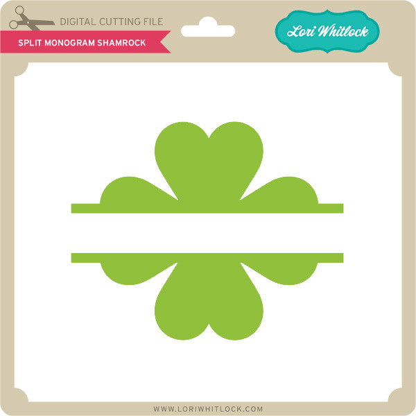 Download Split Monogram Shamrock - Lori Whitlock's SVG Shop