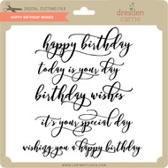 Brush Happy Birthday to You - Lori Whitlock's SVG Shop