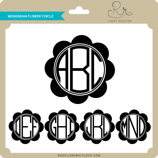 Download Monogram Flower Circle Lori Whitlock S Svg Shop
