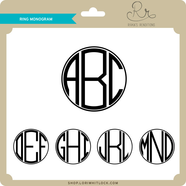 Download Ring Monogram - Lori Whitlock's SVG Shop