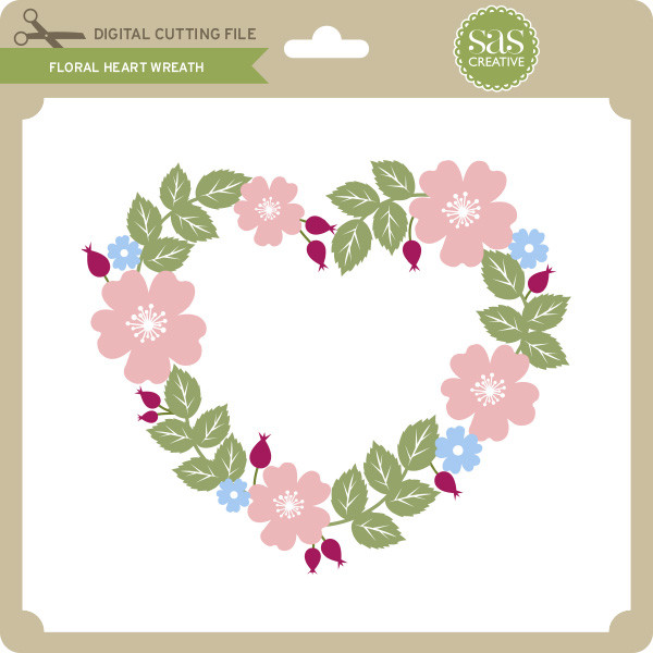 Download Floral Heart Wreath - Lori Whitlock's SVG Shop