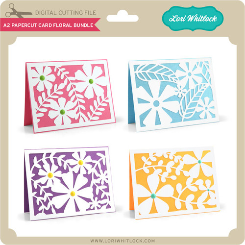 Download A2 Papercut Card Floral Bundle - Lori Whitlock's SVG Shop
