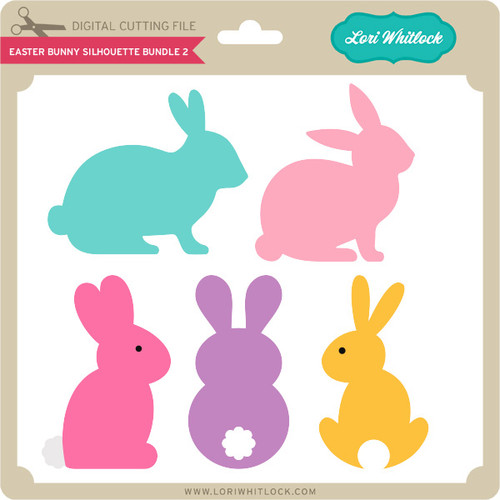 easter bunny silhouette bundle 2 lori whitlocks svg shop
