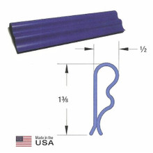 Made of super tough ABS plastic. Out lasts all other cover clips. 1 3/8 x 6" long. Sold in packages of 18 pieces. -