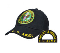 U.S. Army Round Emblem Hat - Black 