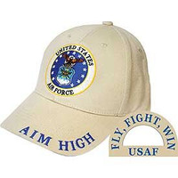 Aim High Air Force Baseball Cap Khaki