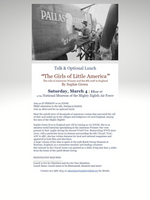 "The Girls of Little America”   The role of American Women and the 8th AAF in England  By Sophie Green  (Talk and Optional Lunch)