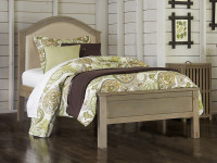 Seaview Upholstered Bed Twin Driftwood
