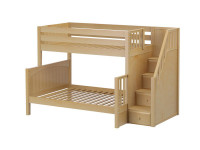 Twin/Full Bunk w/ Staircase (Natural)