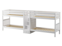 Quad Twin/Twin Medium Bunk Bed w/ Stairs