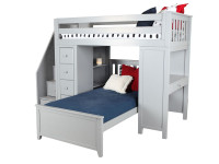 Space Saver Loft Twin/Twin w/Desk, Chest & Stairs