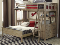 Seaview Loft Bed Twin over Full - Driftwood