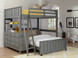 Shown with full bed under loft bed