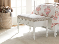 Elizabeth Storage Bed Bench - White