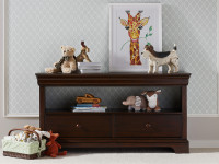 Sydney Low Bookcase - Dark Cherry