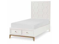 Tribecca Panel Bed with Storage Footboard, Twin