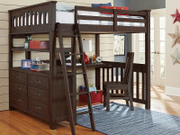 Seaview Loft Bed Full - Espresso