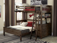 Seaview Loft Bed Twin over Full - Espresso