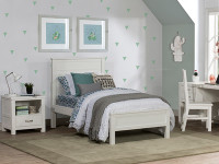 Seaview Panel Bed Twin - White