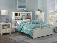 Seaview Bookcase Bed Full - White
