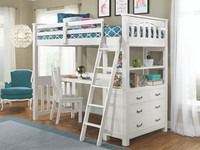 Seaview Loft Bed Twin - White