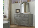 Shown with Grey finish and on top of the dresser
