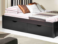 Solid Pine Underbed Storage Drawers - Espresso