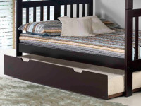 Solid Pine Trundle - Espresso