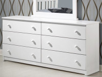 Solid Pine Double Dresser - White