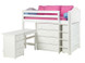 Shown in Twin Size with Straight Ladder, Pull-Out Desk and Bookcase on the end. Also available with Angled Ladder or Side Stairs and another 4 drawer chest on the end. Get the right height mattress at The Bedroom Source. It will be delivered with the bed at no extra delivery charge. Special financing available.* Shown in Twin Size with Straight Ladder, Pull-Out Desk and Bookcase on the end. Also available with Angled Ladder or Side Stairs and another 4 drawer chest on the end. Get the right height mattress at The Bedroom Source. It will be delivered with the bed at no extra delivery charge. Special financing available.*