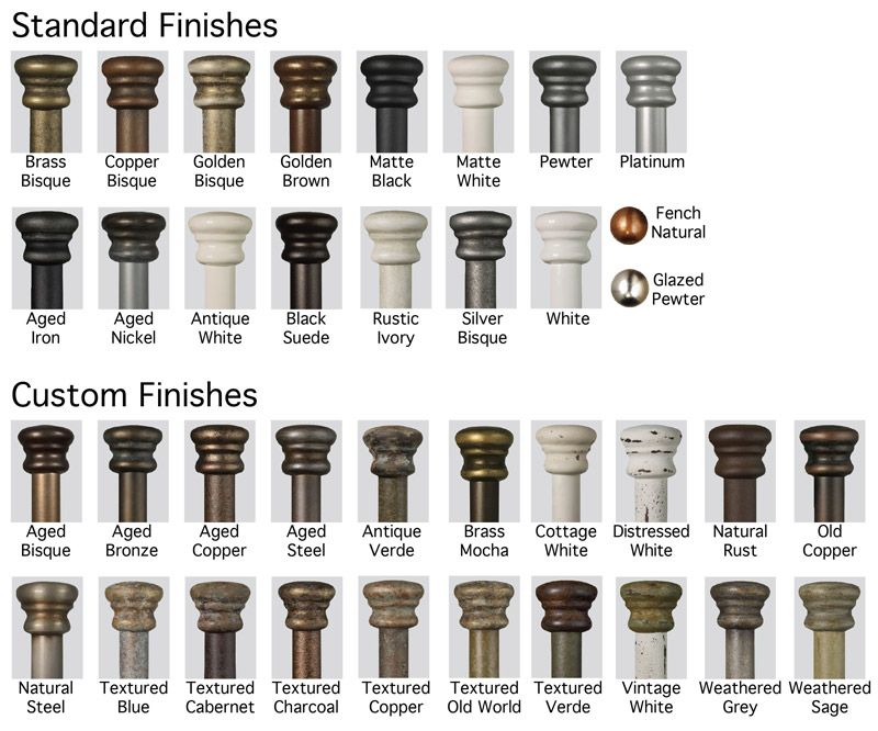 iron bed finish options