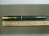 FRENCH PARKER SONNET FOUNTAIN PEN GREEN MARBLE 