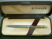 PARKER 75 STERLING CISELLE BALL POINT PEN W/ CADUCEUS IN BOX
