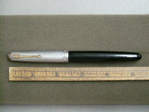 Parker 51 Vac-Fill India Black Fountain Pen Excellent Sterling Cap 