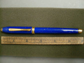 Cross Lapis Lazuli & Gold Townsend Rollerball Pen w/Box - #795 23k gold flake